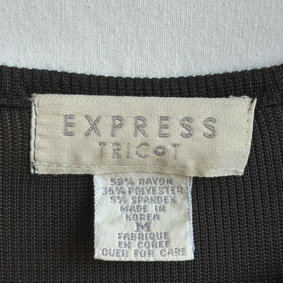 Express Tricot black short sleeve top, size M - Picture 5 of 7